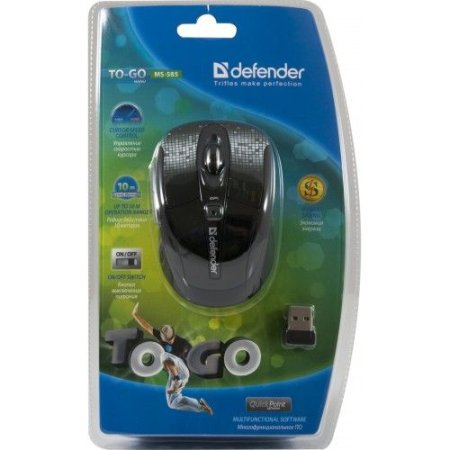 Мышь беспроводная DEFENDER To-GO MS-585 Nano, Disco зелёная (PC) 