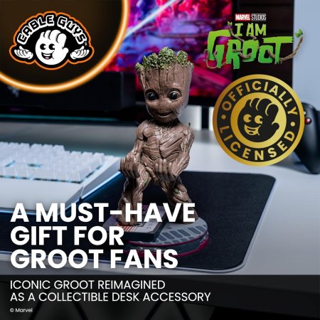  Фигурка подставка для геймпада/телефона Cable Guys: Улыбающийся Грут (Smiley Groot) Марвел Студии (Marvel Studios) (897405) 20 см 
