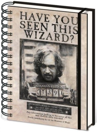 Записная книжка Pyramid: Гарри Поттер (Harry Potter) Разыскивается Сириус Блэк (Wanted Sirius Black) (SR72252) А5