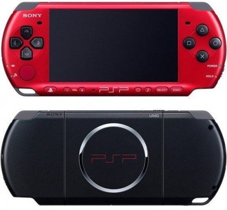   Sony PlayStation Portable Slim Lite PSP 3000 Red / Black (-)