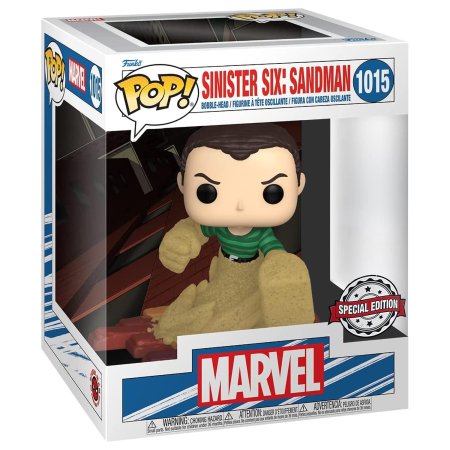 фигурки Фигурка Funko POP! Deluxe Bobble: Песочный Человек (Sandman (Exc)) Марвел: Зловещая Шестерка (Marvel Sinister Six) (60904) 15 см