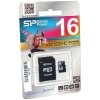 MicroSD Карта памяти 16GB Silicon Power Class 10 + SD адаптер (PC) 