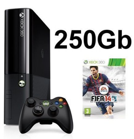 Игровая приставка Microsoft Xbox 360 Slim E 250Gb Black + FIFA 14 Русская Версия