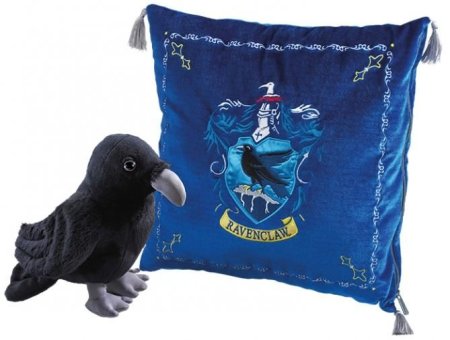Мягкая игрушка The Noble Collection: Талисман Когтеврана "Ворон" (Ravenclaw Mascot "Raven") Гарри Поттер (Harry Potter) 22 см + Подушка 34 см