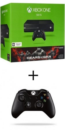   Microsoft Xbox One 500Gb Rus  + Gears of War: Ultimate Edition    +   Wireless Controller 