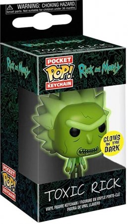   Funko Pocket POP! Keychain:    (Rick and Morty)      (Toxic Rick GITD (Exc)) (32044-PDQ) 4 