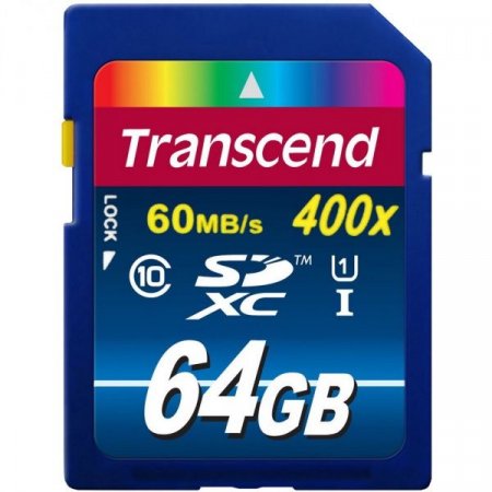 SDXC   64GB Transcend Class 10 UHS-I 400x (PC) 