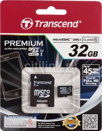 SD Micro   32GB UHS-I   (Transcend) (PC) 