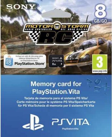   (Memory Card) 8 GB +   MOTORSTORM RC (PS Vita)  Sony PlayStation Vita