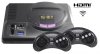 Игровая приставка 16 bit Sega Retro Genesis HD Ultra 2 (225 в 1) + 225 встроенных игр + 2 беспроводных геймпада + HDMI кабель (Черная)