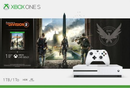   Microsoft Xbox One S 1Tb Rus  + Tom Clancy's The Division 2 