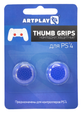 Накладки на стики геймпада Artplays Thumb Grips синие (2 шт.)