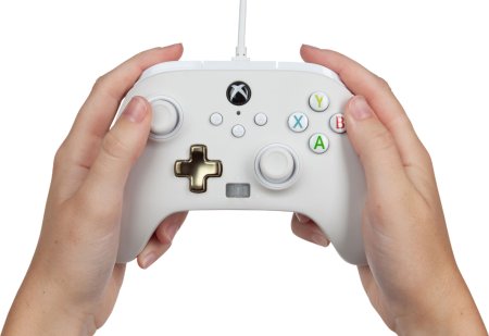 Геймпад проводной PowerA Enhanced Wired Controller for Xbox Series X/S (1518809-01) White (Белый) Оригинал (Xbox One/Series X/S/PC) 