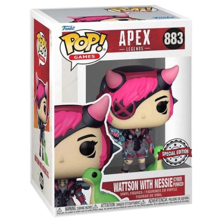 фигурки Фигурка Funko POP! Games: Кибер Панкед Уотсон с Нес (Cyber Punked Wattson w/Nes (Exc)) Апекс Ледженс (Apex Legends) ((883) 65342) 9,5 см
