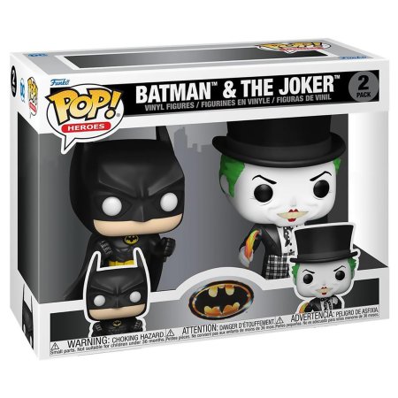 фигурки Набор из двух фигурок Funko POP! Heroes: Бэтмен и Джокер 1989 (Batman & Joker (1989) (Exc)) ДиСи (DC) (58447) 9,5 см