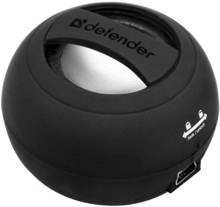 Мини-колонка DEFENDER, 1.0, SoundWay, черная (PC) 