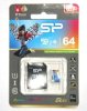MicroSD Карта памяти 64GB Silicon Power Class 10 Elite COLORED, R/W 85/15 MB/s + SD адаптер (PC) 