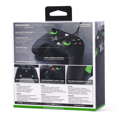 Геймпад проводной PowerA Enhanced Wired Controller for Xbox Series X/S (1518818-02) Black (Черный) Оригинал (Xbox One/Series X/S/PC) 