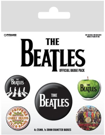 Набор значков Pyramid: Битлз (The Beatles) (White) (BP80476) 5 шт