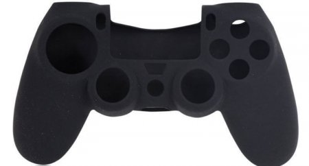     +      Silicon Case for PS4 Controller w Cover Button Black () (PS4) 