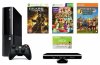 Игровая приставка Microsoft Xbox 360 Slim E 4Gb Rus Black + Kinect Сенсор движений + Сборник Kinect Adventures 5 игр + Gears of War 2 + Fable Heroes (