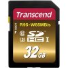 SDHC Карта памяти 32GB Transcend Class 10 UHS-I U3 (95/60 Mb/s) (PC)