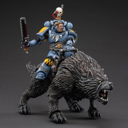 Набор из двух фигурок JoyToy: Кавалерия Громовых Волков Фроде 1:18 (Thunderwolf Cavalry Frode 1:18) Вархаммер 40K Космические Волки (Warhammer 40K Space Wolves) (JT3099) 33 см Персонажи игр