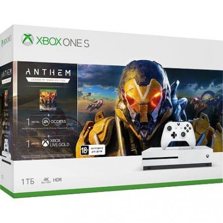   Microsoft Xbox One S 1Tb Eur  + Anthem Legion of Dawn Edition 