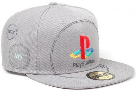  Difuzed: Playstation: Silver Logo Snapback ()   