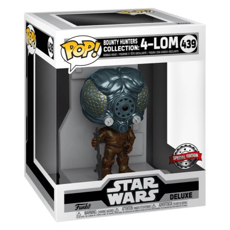 фигурки Фигурка Funko POP! Deluxe Bobble: 4-ЛОМ (4-LOM (MT) (Exc)) Звездные Войны: Охотник за головами (Star Wars: Bounty Hunters) (56107) 15 см