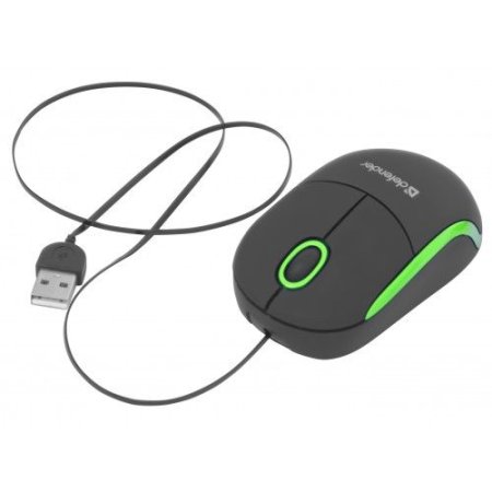 Мышь DEFENDER Discovery MS-630, мини, чёрная/красная (PC) 