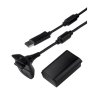 Геймпад беспроводной Wireless Controller для Xbox 360 (Чёрный) + Аккумулятор + Зарядка (Xbox 360) 