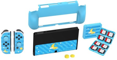 Набор аксессуаров Protection Kit DOBE (iTNS-2120) Голубой (Light Blue) (Switch OLED)