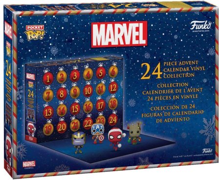 Набор подарочный Funko Advent Calendar: 24 Фигурки (24 Figures) Марвел Праздники 2022 (Marvel Holiday 2022) (62093) 4,5 см