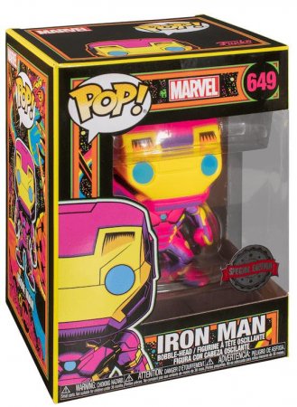  Funko POP! Bobble:   (Iron Man) :   (Marvel: Black Light) (48846) 9,5 