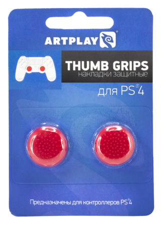 Накладки на стики геймпада Artplays Thumb Grips красные (2 шт.)