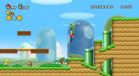   :  New Super Mario Bros +   Wii Remote () (Wii/WiiU)  Nintendo Wii 
