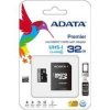 MicroSD Карта памяти 32GB A-DATA Class 10 Premier UHS-I + SD адаптер (PC)