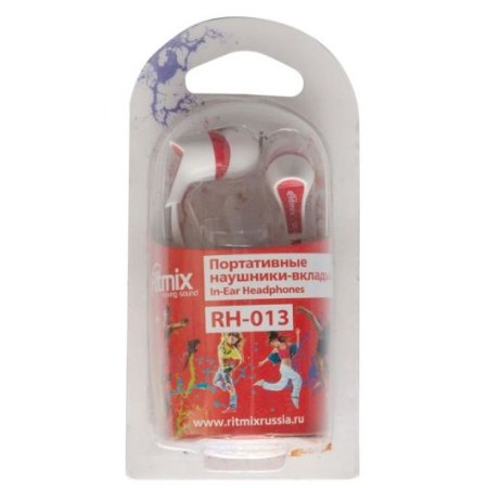 Наушники RITMIX RH-013, оранжевые/красные (PC) 