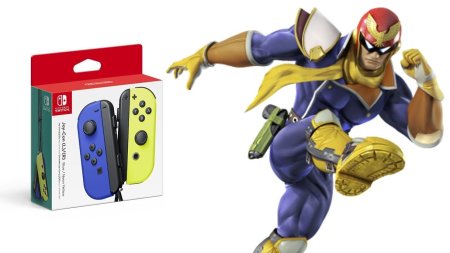 Набор из 2-х контроллеров Joy-Con Синий/Неоновый желтый (Switch) HK