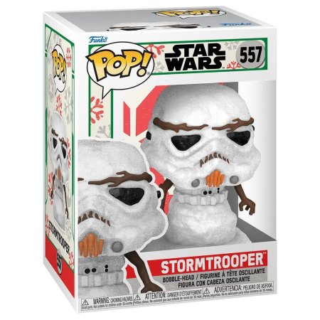 фигурки Фигурка Funko POP! Bobble: Праздничный Штурмовик Снеговик (Holiday Stormtrooper Snowman) Звездные Войны (Star Wars) ((557) 64338) 9,5 см