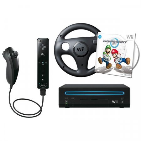     Nintendo Wii Limited Black Edition Mario Kart Pack Rus + Mario Kart + Wii Remote Plus+   ( ) USED / Nintendo Wii