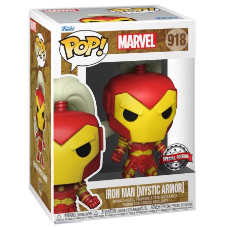 фигурки Фигурка Funko POP! Bobble: Железный Человек Мистические доспехи (Iron Man Mystic Armor (Exc)) Марвел (Marvel) (58157) 9,5 см