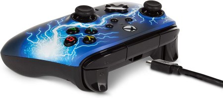 Геймпад проводной PowerA Enhanced Wired Controller for Xbox Series X/S (1521745-02) Arc Lightning (Дуговая молния) Оригинал (Xbox One/Series X/S/PC) 