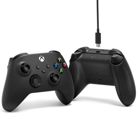   Microsoft Xbox Wireless Controller Carbon Black ( ) +  USB Type-C  (Xbox One/Series X/S/PC/Android/IOS) 