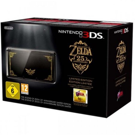  Nintendo 3DS Black Limited Edition   +  The Legend of Zelda: Ocarina of Time 3D Nintendo 3DS