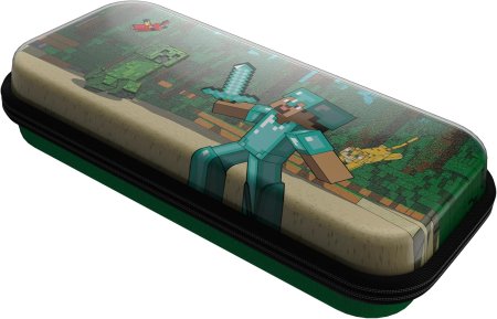 Сумка для аксессуаров и консоли PDP REALMz Travel Case Plus Minecraft (Forest Battle) (073268) (Slim Size) (Switch/OLED/Lite)