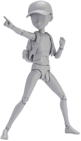 Фигурка Bandai Tamashii Nations S.H.Figuarts: Тело Кун с множеством точек артикуляции Вер. Серый (Body Kun Edition Dx Set (Gray Color Ver.)) Кен Сугимори (Ken Sugimori) (621023) 13 см