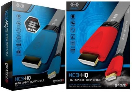 HDMI-кабель 1.8 метра Gioteck XC-3 (High Speed Cable Full HD) (Синий/Красный) (Xbox 360)