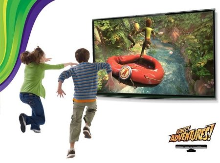 Сенсор движений Microsoft Kinect для Xbox 360 + Сборник Kinect Adventures 5 игр Русская версия + Загружаемая игра Kung Fu Panda 2 (Xbox 360) 